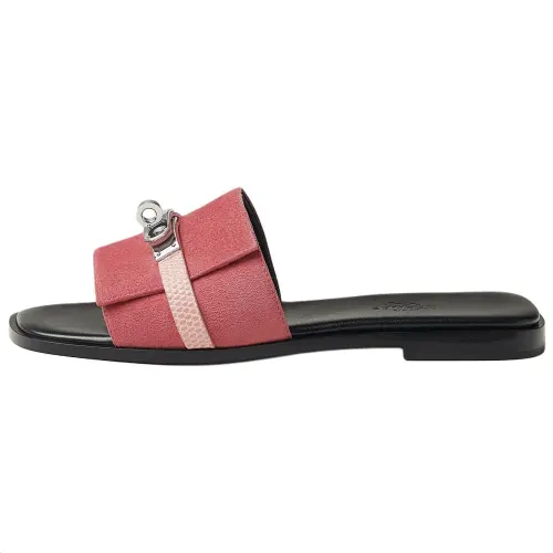 HERMES Giulia Slide Slippers Women's Pink