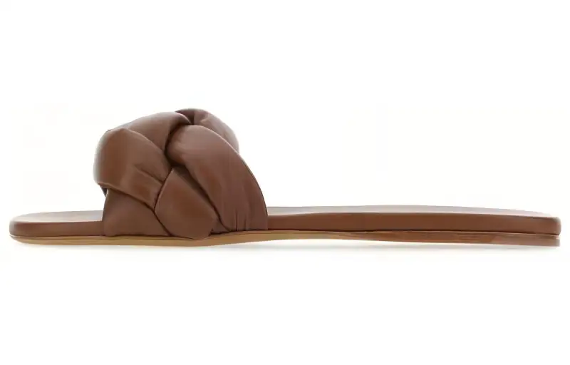 MIU MIU Quiet Slide Slippers Women's Brown