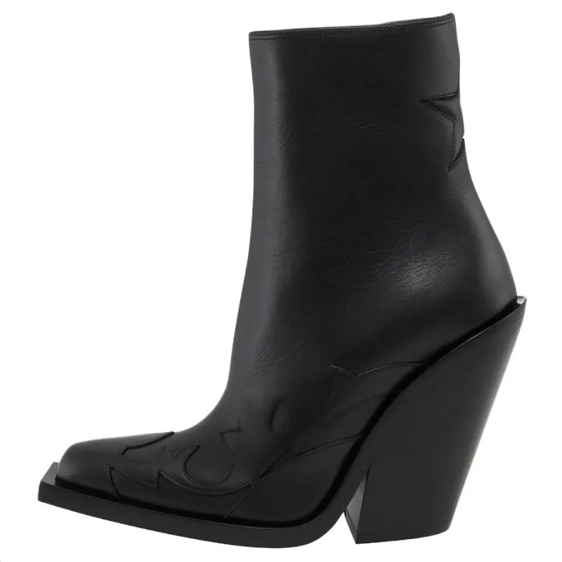 Burberry Bo Leather Ankle Boots Women's Black
