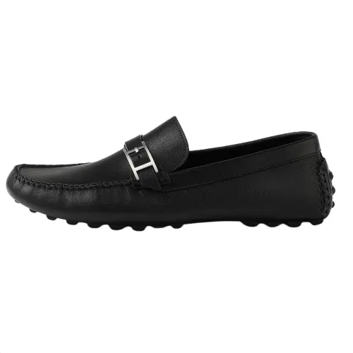 HERMES Idylle Gommino Loafers Men's Black