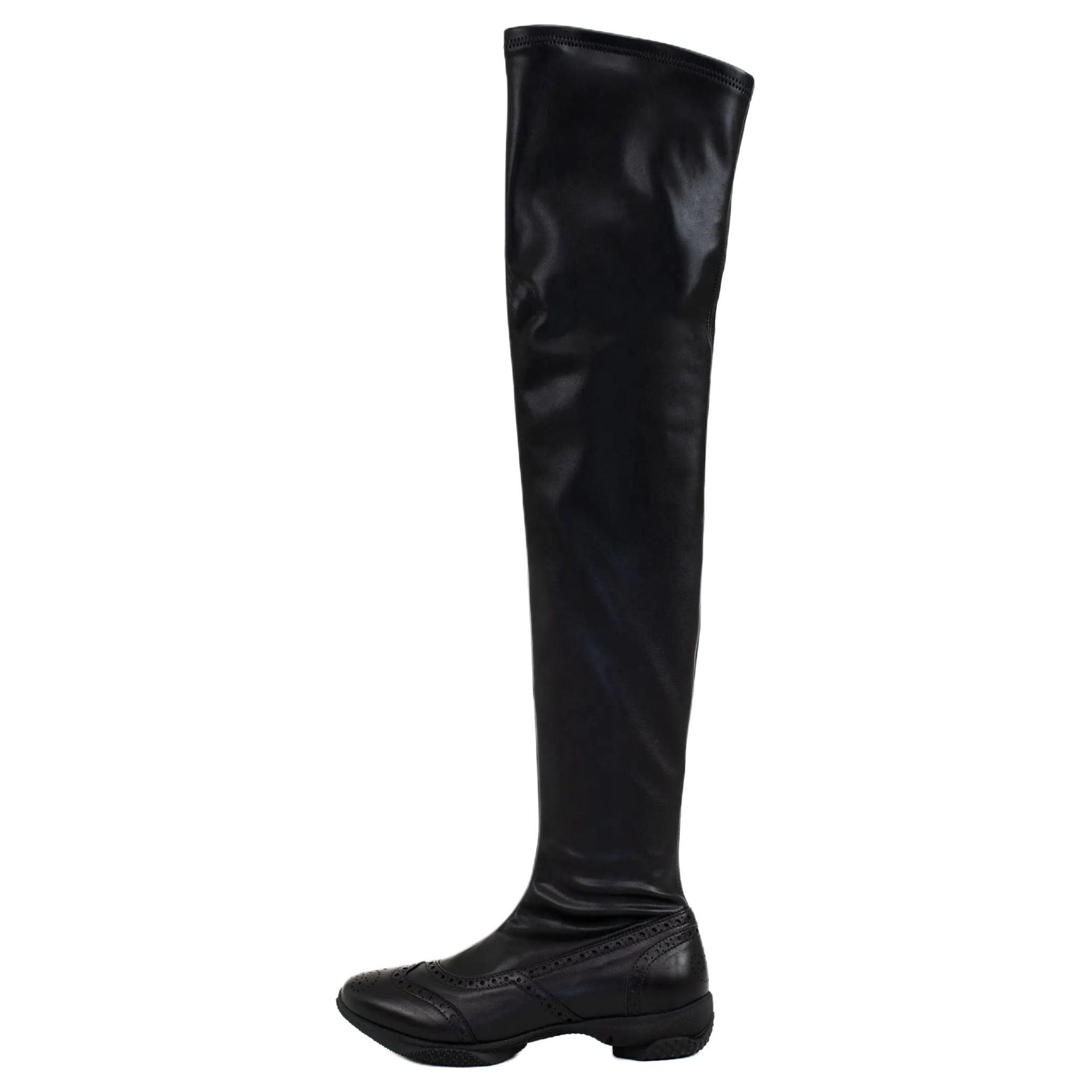 KIKO KOSTADINOV Sonia лаковая кожа Круглая голова с замками Коленные ботинки женский черный