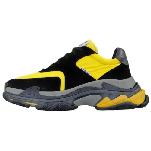 Balenciaga Triple S Low top Chunky Sneakers Men's Yellow Black