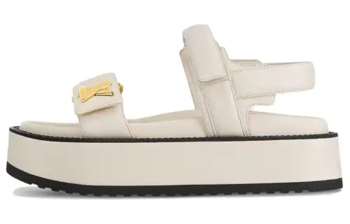 LOUIS VUITTON Sunset Beach Sandals Women's Ecru