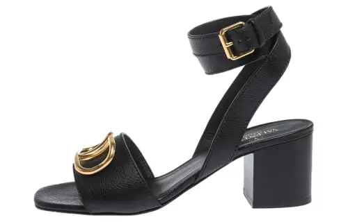 LOUIS VUITTON Lock It One Strap Sandals Women's Black