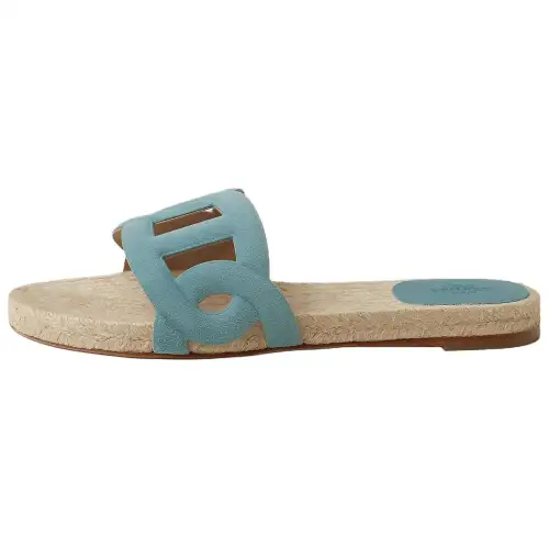 HERMES Famosa Slide Slippers Women's Blue
