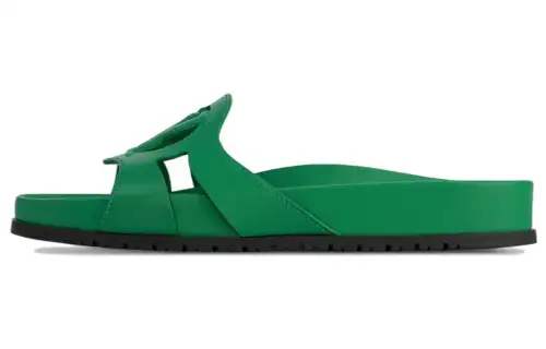 LOUIS VUITTON Isola Quiet Slide Slippers Women's Green