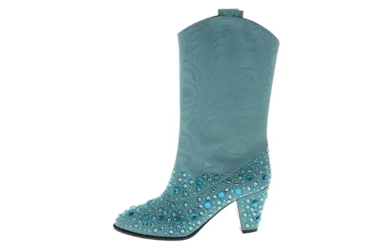 GUCCI Knee high Boots Women's Blue