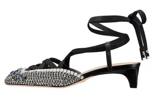 DIOR D Envol Cone Heel High Heels 4cm Women's Black
