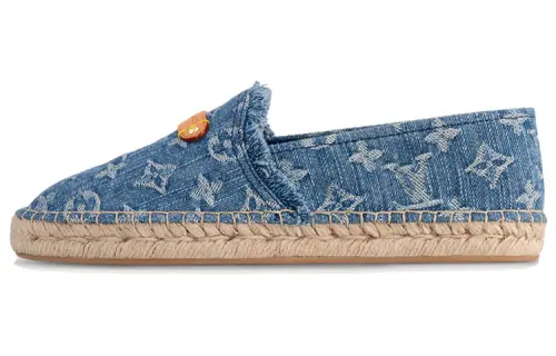 LOUIS VUITTON Helios Fabric Espadrilles Women's Black