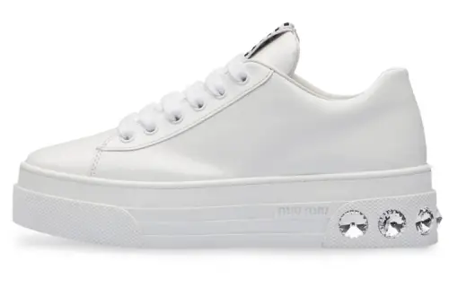 MIU MIU Low top Stylish Skateboarding Shoes Women's White