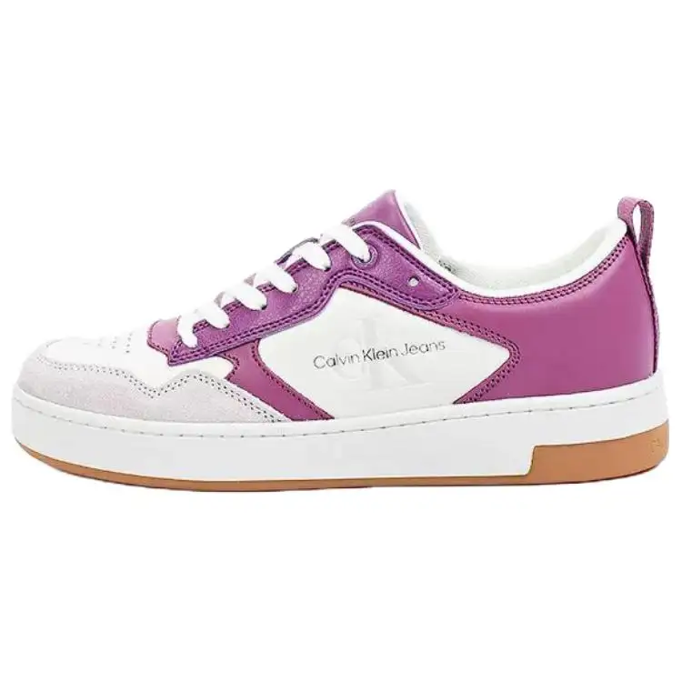 CALVIN KLEIN Low top Skateboard Shoes Women's White Purple