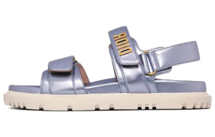 DIOR DiorAct Leather Beach Sandals Women's Indigo