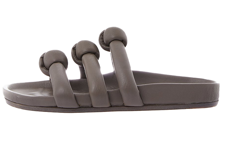 RICK OWENS/RO Fogachine Genuine Leather Sole Slide Slippers Women's Brown