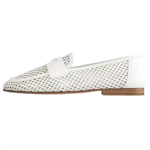LOUIS VUITTON Soho Cow Leather Loafers Women's White