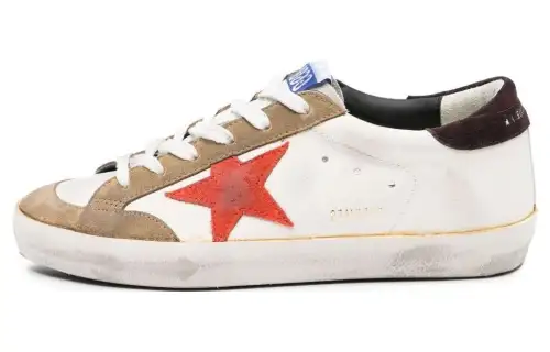 Golden Goose Super Star Low top Skateboard Shoes Women's White Distressed