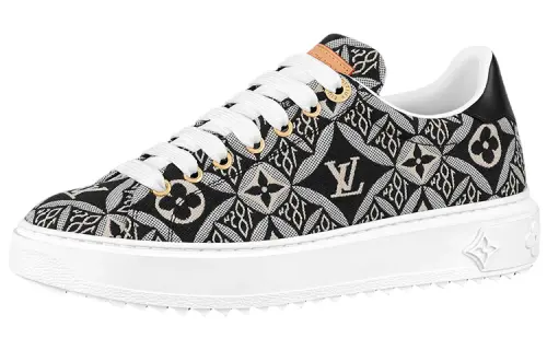 LOUIS VUITTON Out Sneakers 'Black White Monogram With Brown' Women's