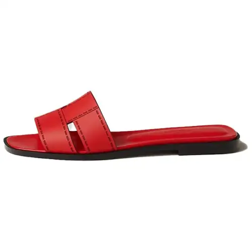 HERMES Slide Slippers Women's Red