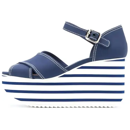 MIU MIU Fashion One Strap Sandals Women's Blue