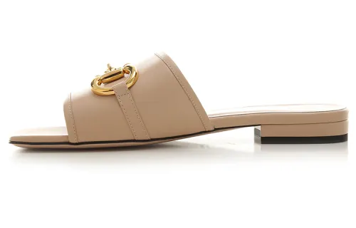 GUCCI Horsebit Slide Slippers Women's Brown