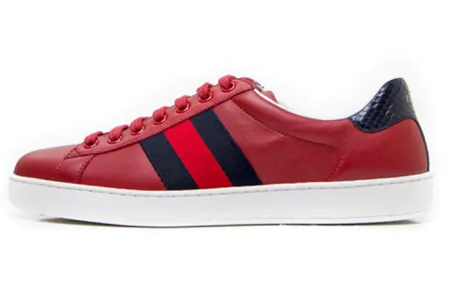 GUCCI Leather Stylish Skateboarding Shoes Men's Red