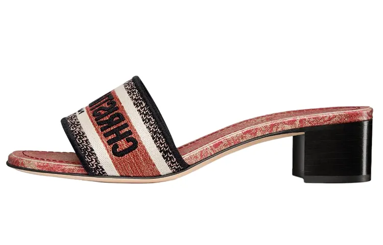 DIOR Dway Slide Slippers Women's Cherry Red