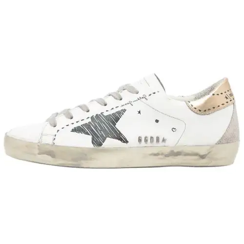 Golden Goose Super Star Leather Low top Skateboard Shoes Women's White