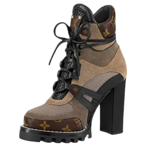 LOUIS VUITTON Star Trail Ankle Boots Women's Brown