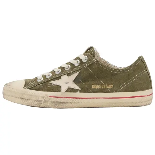 Golden Goose V Star LTD Low top Skateboard Shoes Men's Green Distressed