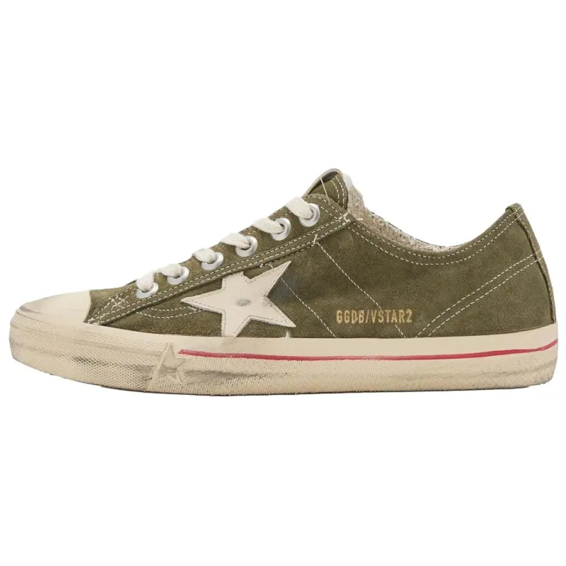 Golden Goose V Star LTD Low top Skateboard Shoes Men's Green Distressed