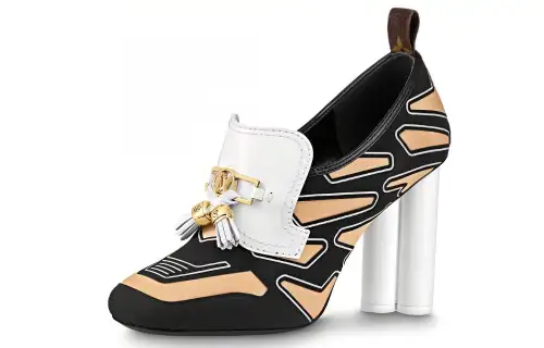 LOUIS VUITTON Swift High Heels Women's Black White