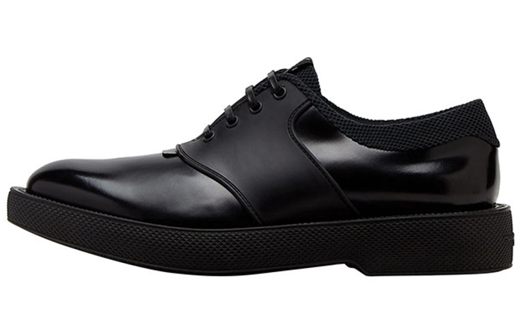 Ferragamo Ferragamo Leather Casual Derby Shoes Men's Black