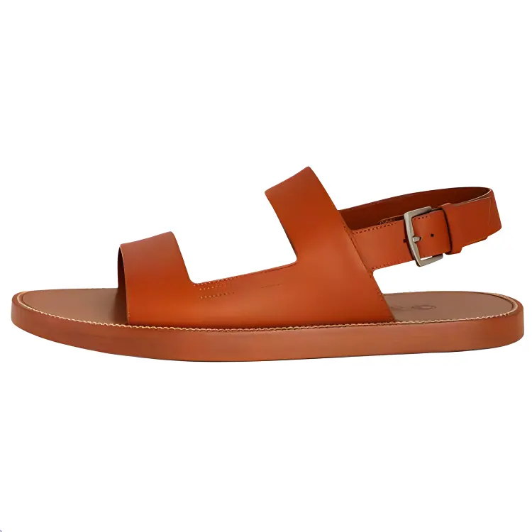 Loro Piana One Strap Sandals Men's Brown