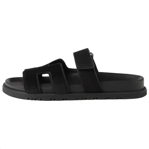HERMES Chypre Slide Slippers Women's Black