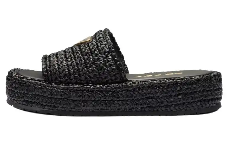 PRADA Slide Slippers Women's Black