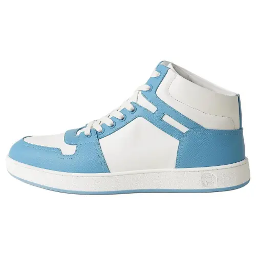 HERMES Inject High top Skateboard Shoes Men's White Blue