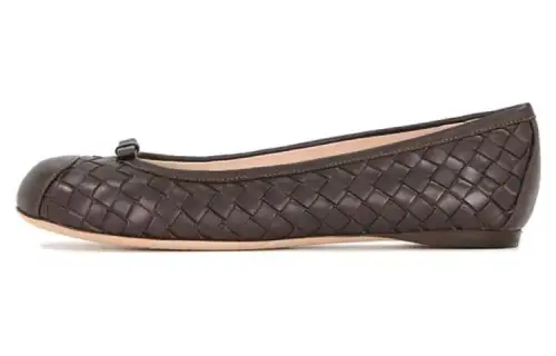 Bottega Veneta Sheepskin Casual Shoes Women's Dark Coffee