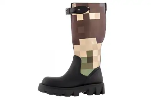 LOUIS VUITTON Knee high Boots Men's Black Brown