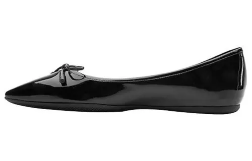 PRADA Cow Leather Casual Shoes Women's Black