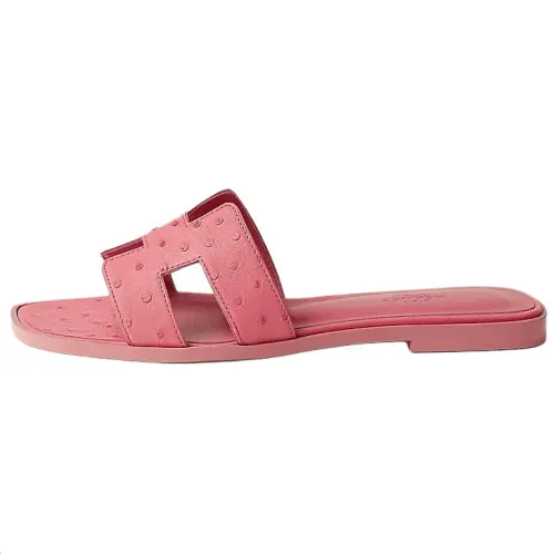 HERMES Oran Slide Slippers Women's Pink