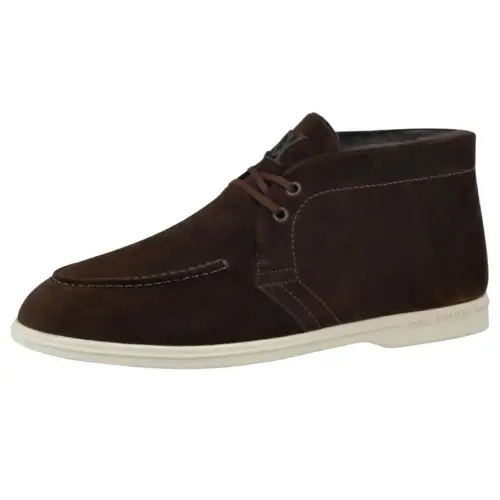 LOUIS VUITTON Estate Leather Ankle Boots Men's Dark Brown