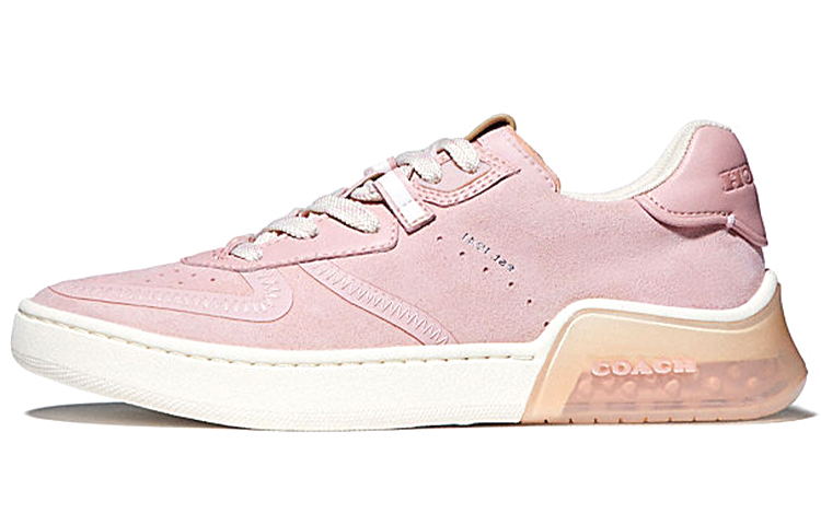COACH Court Citysole Synthetic Leather Low top Casual Shoes Women's Pink