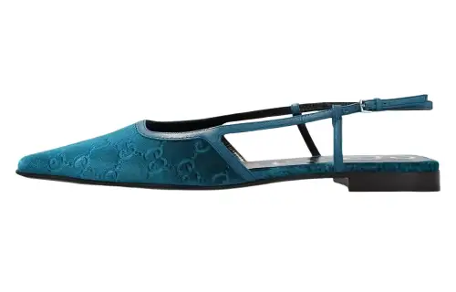 GUCCI Fabric Women's Casual Shoes 2cm Women's Blue