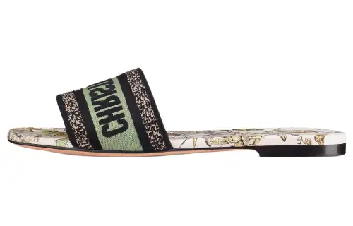 DIOR Dway Slide Slippers Women's Green
