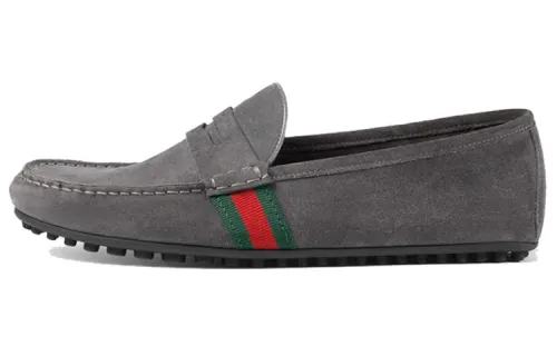 GUCCI Gommino Loafers Men's Gray