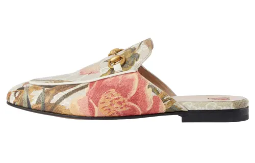GUCCI Quick Dry Closed Toe Slippers Women's Pink Beige
