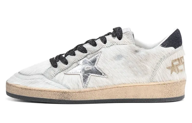 Golden Goose Ball Star Skateboard Shoes Women's Low Top White