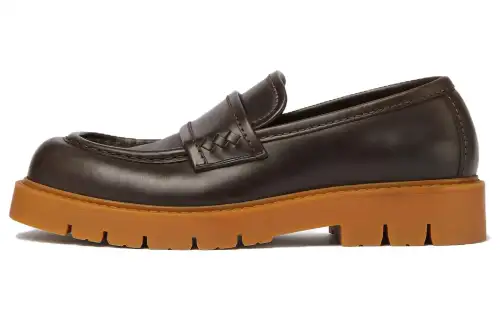 Bottega Veneta Haddock Loafers 4.5cm Men's Dark Brown