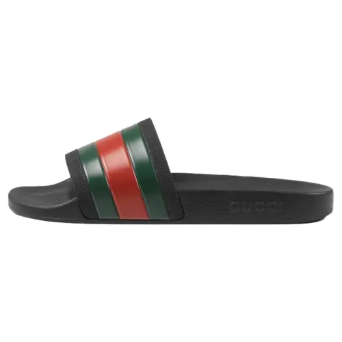 GUCCI Rubber Slides Red Green Men's
