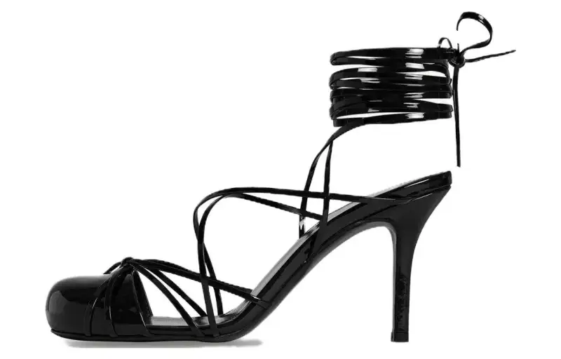 THE ROW Joan Patent Leather Slim Heel High Heels 8.9cm Women's Black