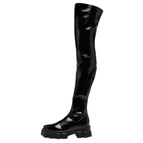 PRADA Over the knee Boots 6.5cm Women's Black